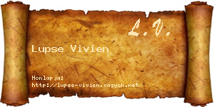 Lupse Vivien névjegykártya